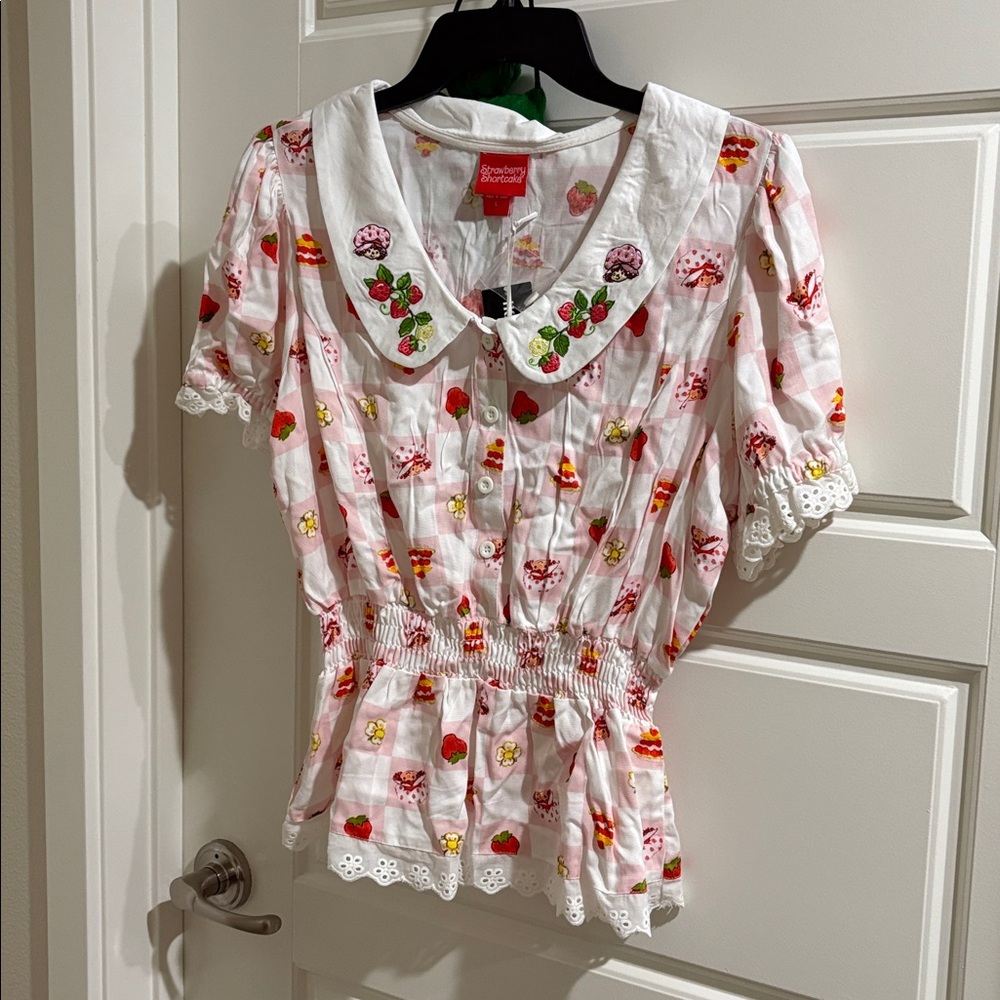 Strawberry Shortcake Embroidered Blouse